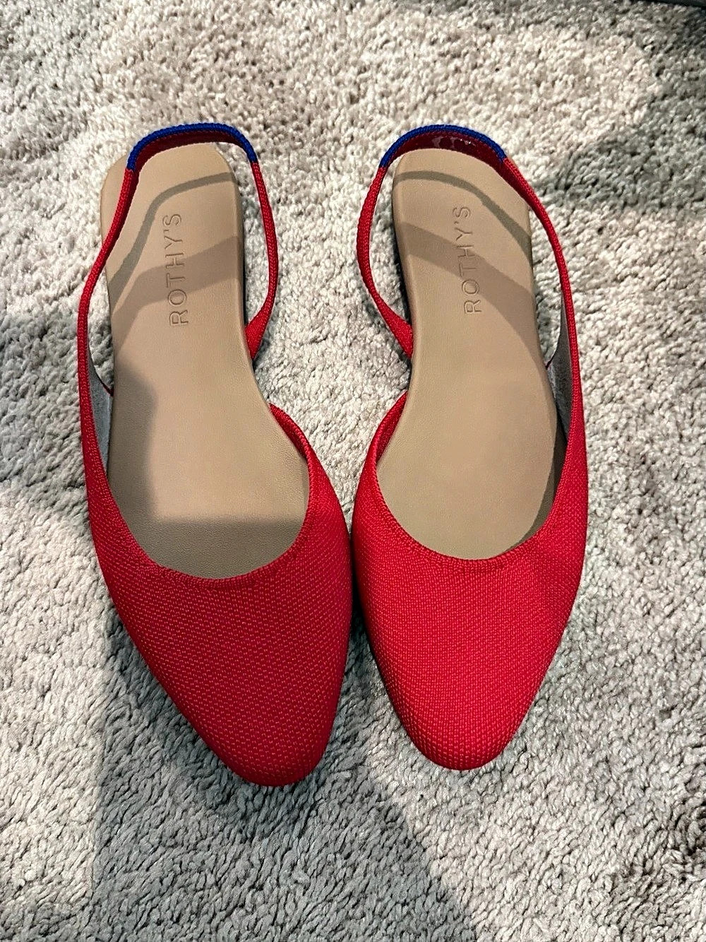 Rothy's Red almond slingback